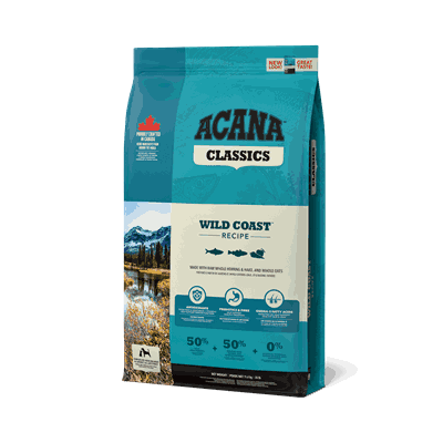 1032 ACANA Classics Wild Coast Recipe Front Left 11.4kg Canada EMEA APAC.png