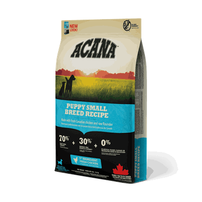 1034 ACANA Dog Puppy Small Breed Recipe Front Left 6kg EMEA APAC Canada English.png