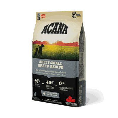 1037 ACANA Dog Adult Small Breed Recipe Front Left 6kg EMEA APAC Canada English.png